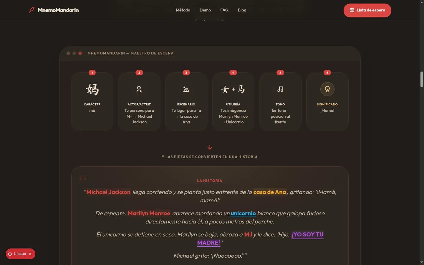 Vista real de la app MnemoMandarin en desarrollo